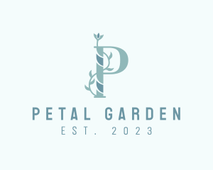 Gardening Vine Letter P logo design