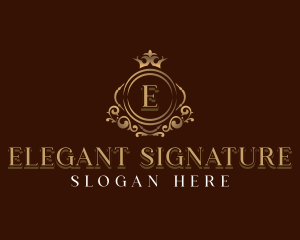 Elegant Crown Boutique logo design