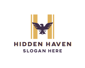 Eagle Falcon Letter H logo design