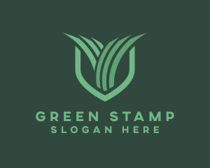 Green Grass Shield logo design