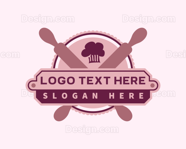 Toque Bakery Rolling Pin Logo