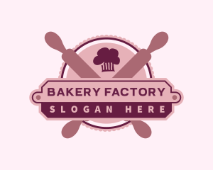 Toque Bakery Rolling Pin logo design