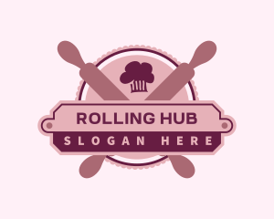 Toque Bakery Rolling Pin logo design