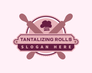 Toque Bakery Rolling Pin logo design