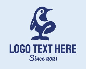 Blue Wild Penguin  logo