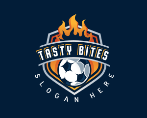 Soccer Fire Football logo design