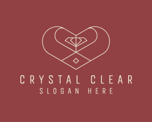 Heart Diamond Jewelry logo design