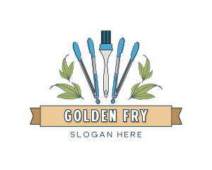 Kitchen Cooking Utensils logo design