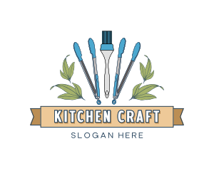 Kitchen Cooking Utensils logo design