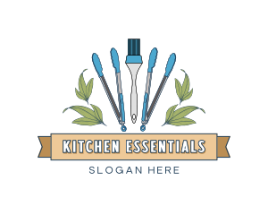 Kitchen Cooking Utensils logo design