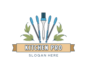 Kitchen Cooking Utensils logo design