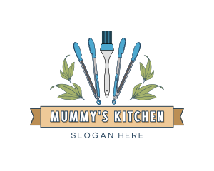 Kitchen Cooking Utensils logo design