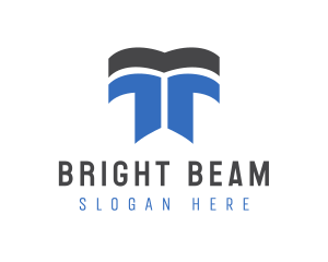 Column Lintel Beam Letter T logo