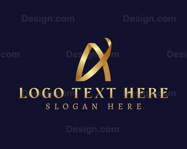 Premium Ribbon Letter A Logo