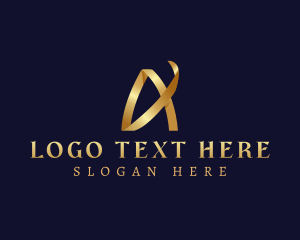 Premium Ribbon Letter A logo