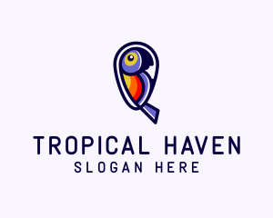 Tropical Parrot Wildlife logo design