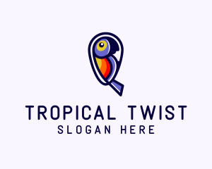 Tropical Parrot Wildlife logo design