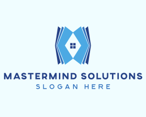 Blue Home School  logo design