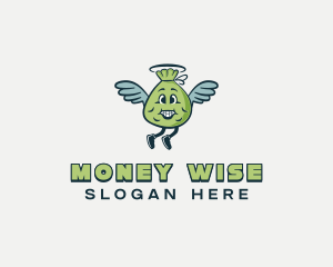 Money Bag Wings logo design