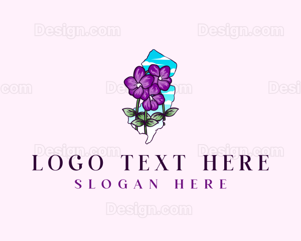 Violets Flower New Jersey Logo