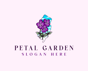 Violets Flower New Jersey logo design