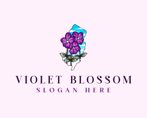 Violets Flower New Jersey logo design