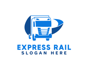 Blue Truck Express logo design