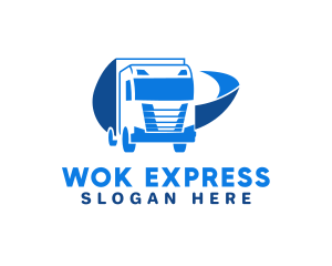 Blue Truck Express logo design