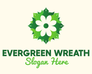 Green Flower Pen Writer logo design