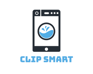 Cleaning Smart Phone App logo design