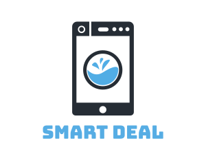 Cleaning Smart Phone App logo design