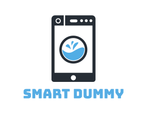 Cleaning Smart Phone App logo design