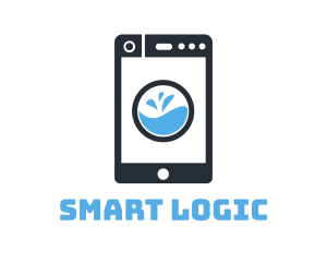 Cleaning Smart Phone App logo design