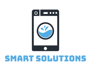 Cleaning Smart Phone App logo design