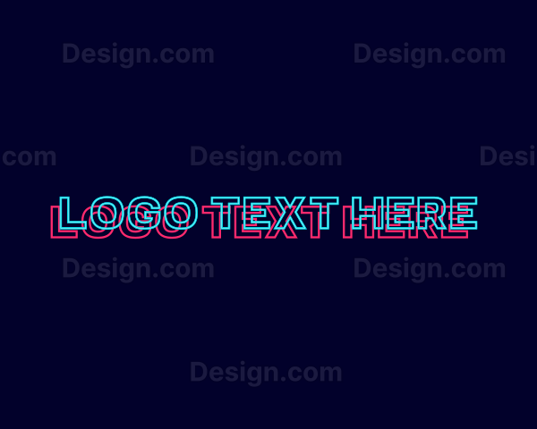 Glitch Neon Business Logo