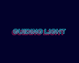 Glitch Neon Business logo design