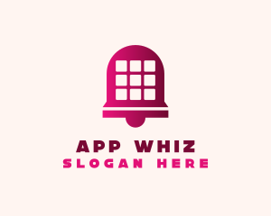 Pink Bell Smartphone Apps logo design