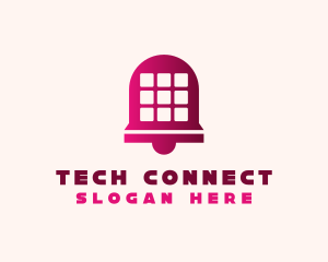 Pink Bell Smartphone Apps logo design