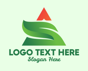 Pyramid Triangle Eco Plant logo