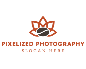 Abstract Coffee Flower logo design