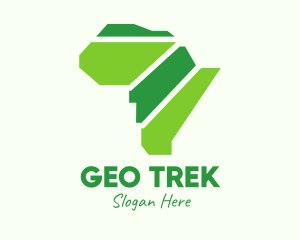 Green African Map logo design