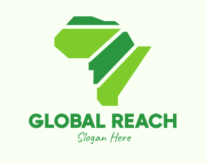 Green African Map logo