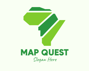 Green African Map logo design