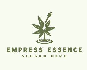 Marijuana Extract Dropper logo design