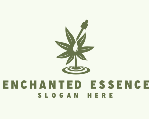 Marijuana Extract Dropper logo design