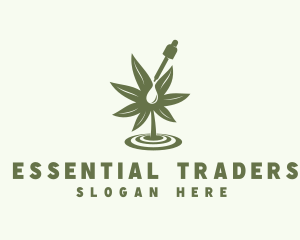 Marijuana Extract Dropper logo design