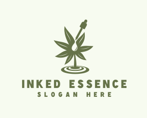 Marijuana Extract Dropper logo design