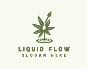 Marijuana Extract Dropper logo design