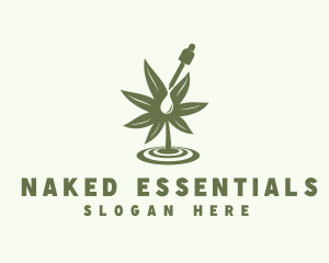 Marijuana Extract Dropper logo design