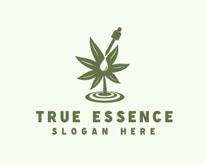 Marijuana Extract Dropper logo design